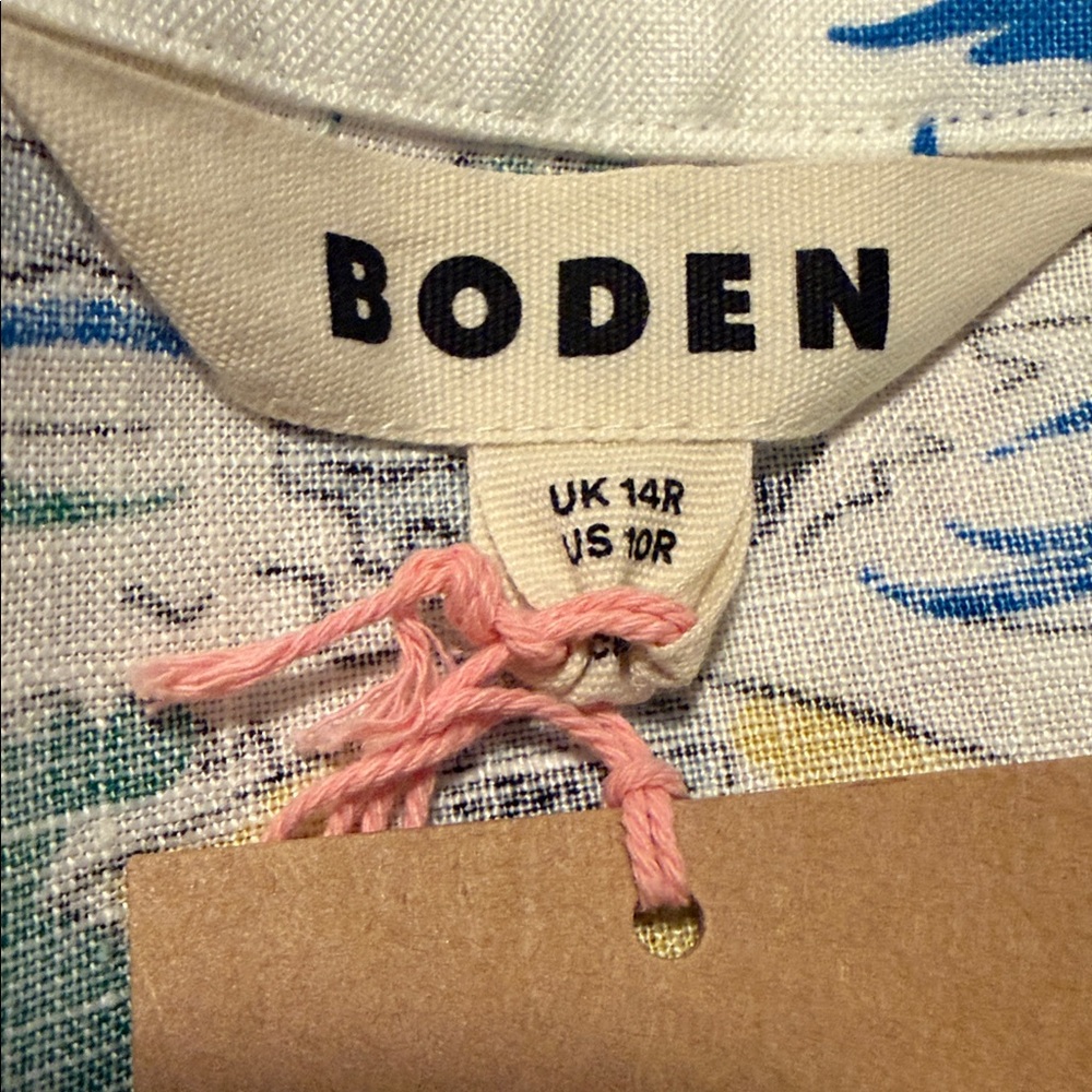 Boden Cleo Linen dress, NWT in Amalfi Coast pattern - Picture 5 of 7
